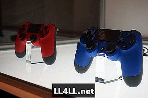 Spojrzenie na niebieskie i czerwone kontrolery PS4