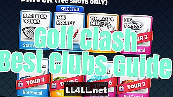 Golf Clash -opas ja kaksoispiste; Parhaat klubit & pilku; Tilastot & pilkku; ja päivittämällä strategioita