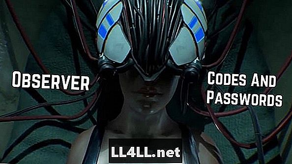 Observer Kompletna tipkovnica Kodovi i Popis lozinki - Igre