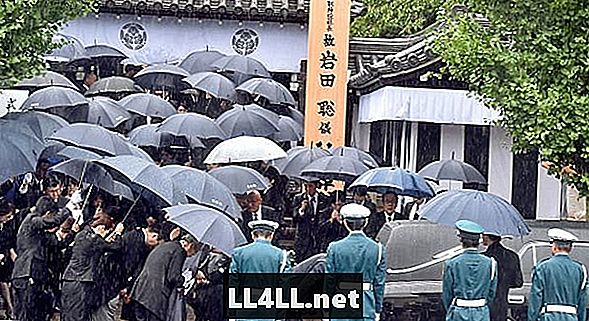 Pogreb Satoru Iwate, ki se je udeležil več tisoč gostov, in Eulogy Genya Takede